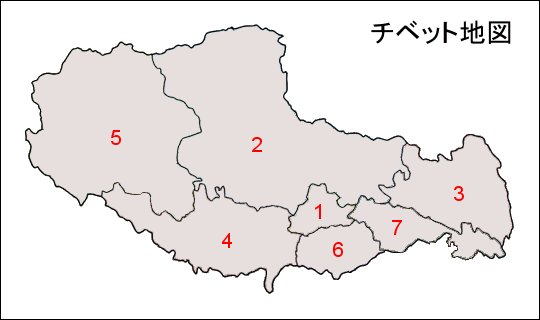 チベット地図